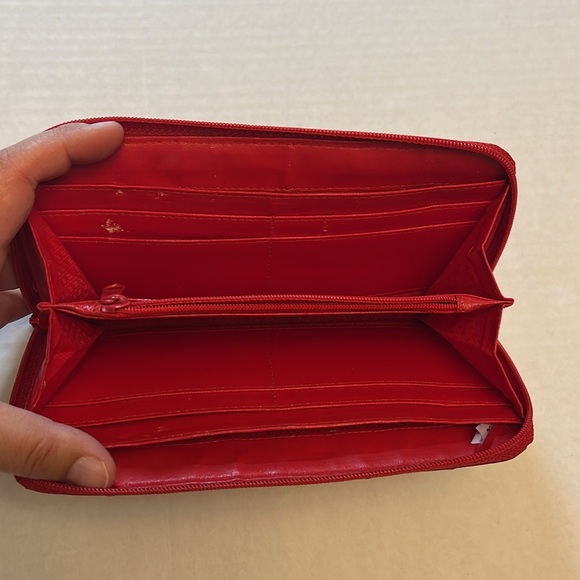 EEL SKIN VINTAGE RED WALLET - Picture 6 of 16